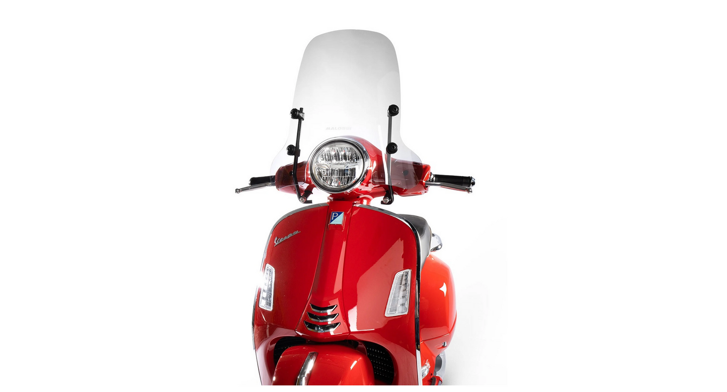 Wind Shield MALOSSI Sport Screen Smoked 4519683 | Vespa GTS/GTS Super/GTV 125/300/310cc (2023-) Malossi  Falan Parts