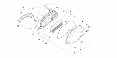 Screw With Hexagonal Head Flanged Piaggio | Vespa GTS 125cc Euro5+ Piaggio  Falan Parts