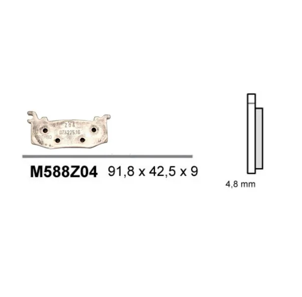 Brembo Front Compound Brake Pads Z04 M588Z04 | For Brembo Hypure Brembo  Falan Parts