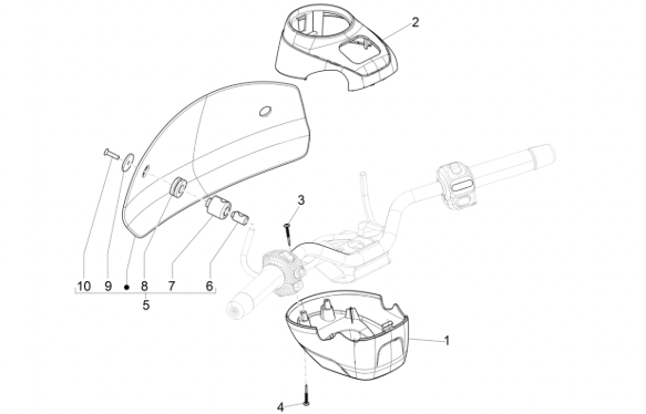 Rubber PIAGGIO Wind Shield | Vespa LXV/GTS Super/GTV/GT 60 50-300cc APRILIA/GILERA/PIAGGIO Piaggio  Falan Parts
