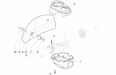 Lower Holder PIAGGIO Windshield | Vespa LXV/GTS Super/GTV 50-300cc PIAGGIO Liberty 125-150ccm 4T AC Piaggio  Falan Parts
