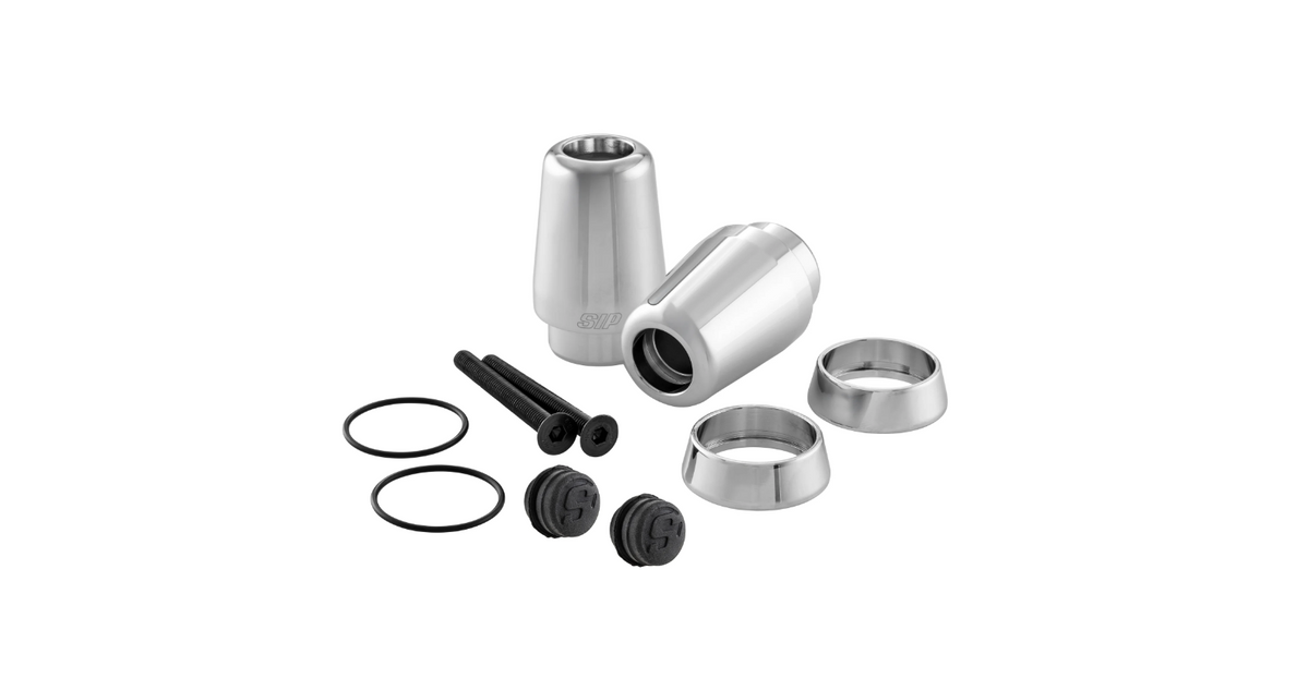 Handlebar End Weights SIP SERIES PORDOI Chrome | Vespa GTS/GTS Super/GTV/GT 60/GT/GT L 125-300cc SIP  Falan Parts