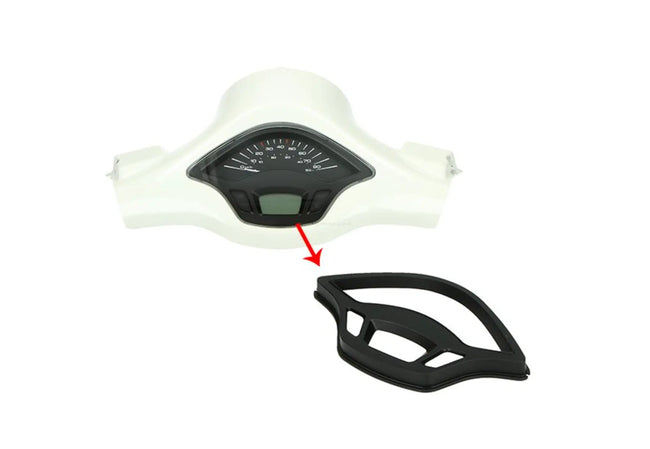 Speedometer Frame Inlay Gloss/ Matt Black | Vespa Sprint/ Primavera 50-150cc FP Parts  Falan Parts