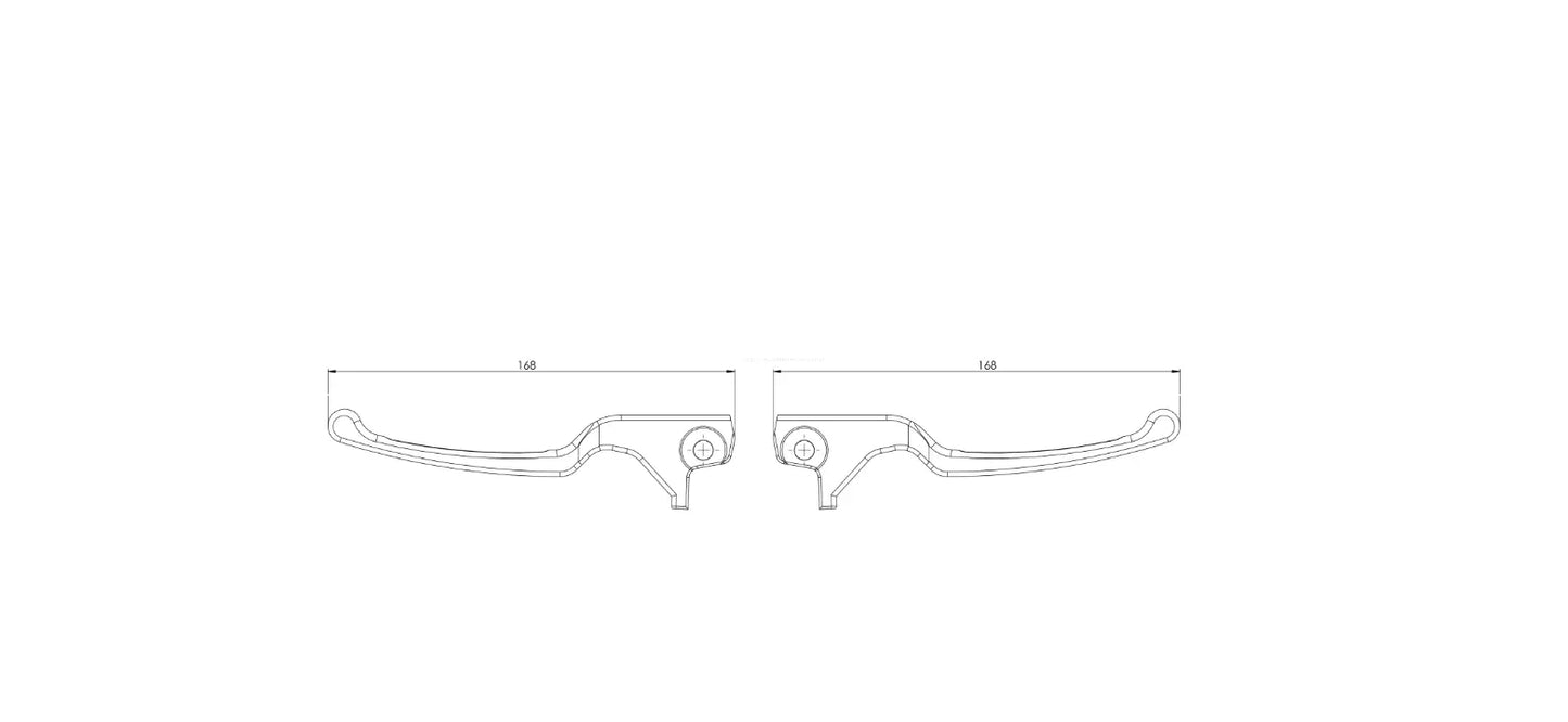 Sport Lever Set brake SIP MK II Matt Black | Vespa GTS/GTS Super 125/300/310cc (2023-) SIP  Falan Parts