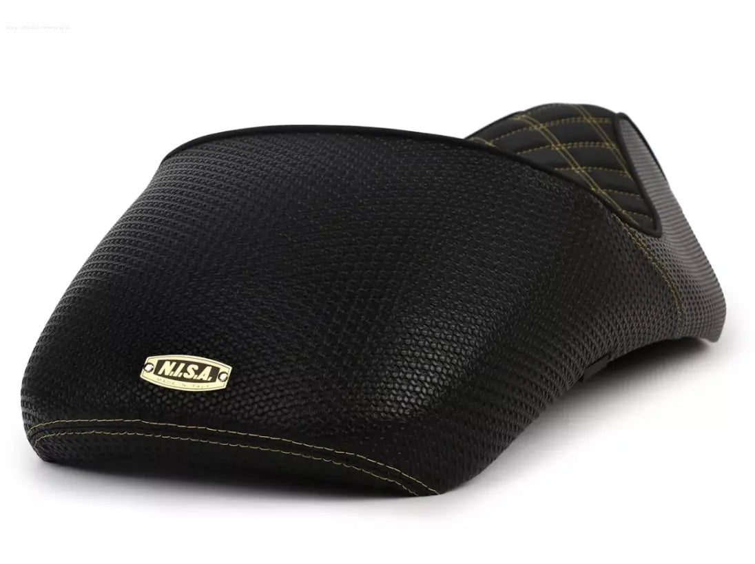 Sport Seat NISA Black/Gold | Vespa GTS/GT/GTV 125/310cc NISA  Falan Parts