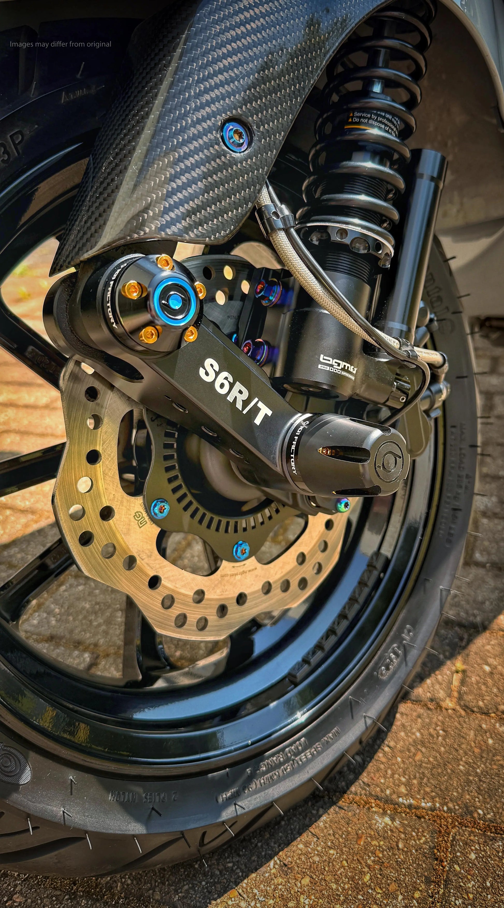 Swing Arm Silder Set-S6 CNC 1O1 Factory Black/Black Vespa