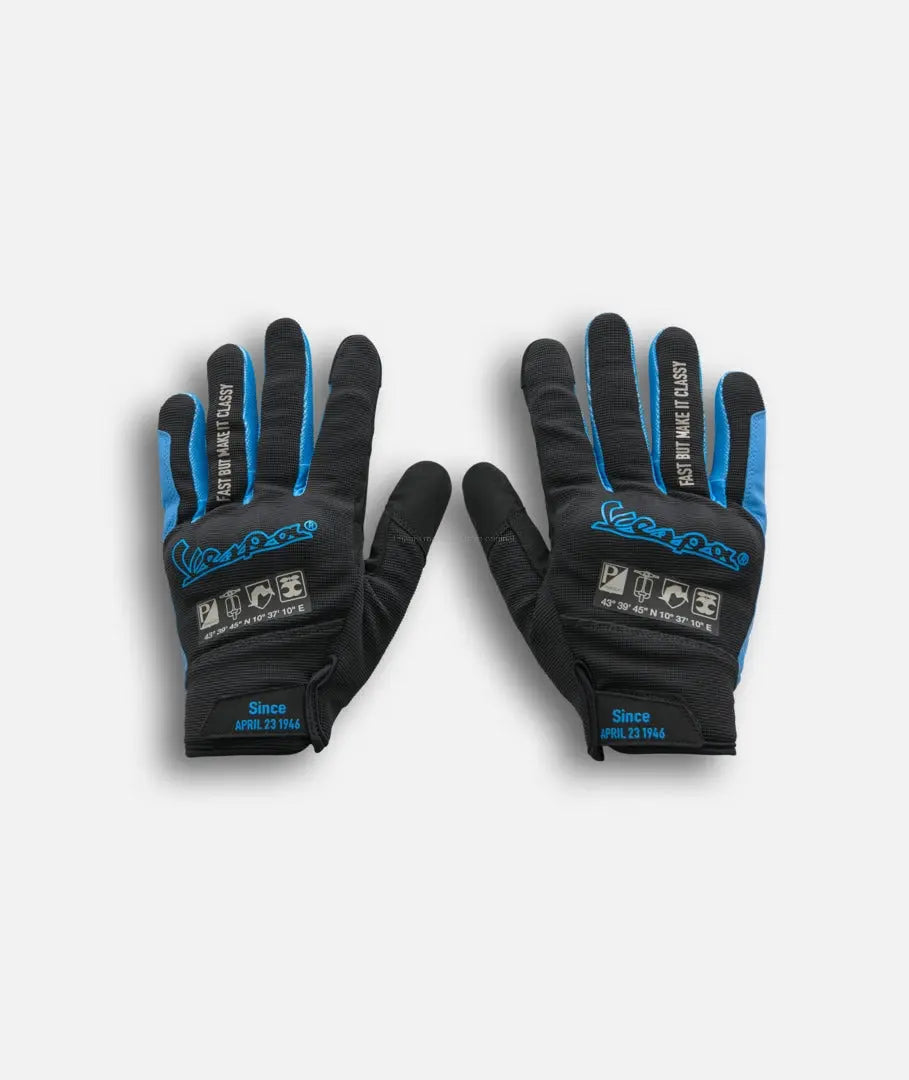 Technical gloves Vespa DEC Black/Blue Piaggio  Falan Parts