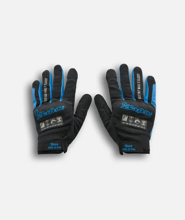 Technical gloves Vespa DEC Black/Blue Piaggio  Falan Parts