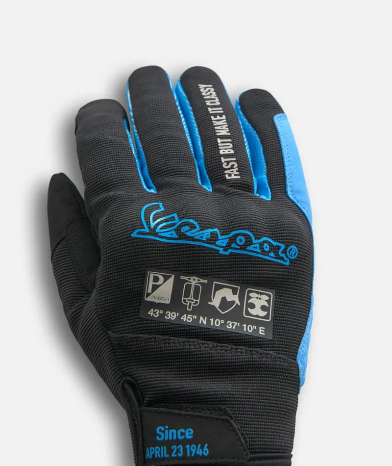 Technical gloves Vespa DEC Black/Blue Piaggio  Falan Parts