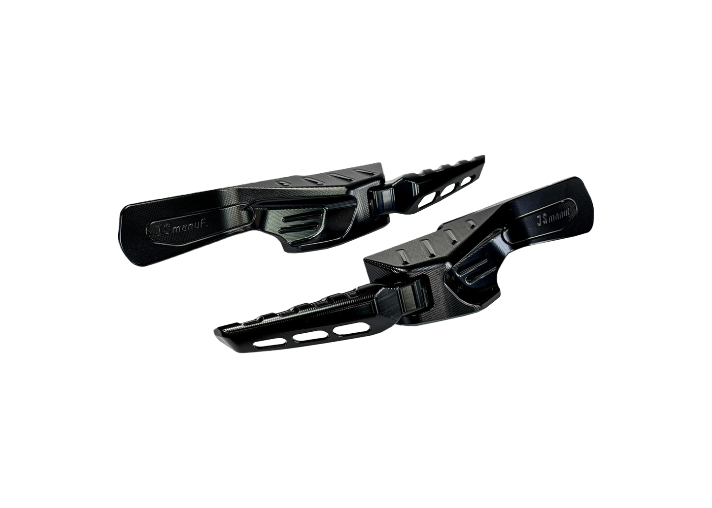 Foot Pegs JS Manuf CNC Black | Vespa GTS/GTS Super/GTV/GT 60/GT L 125-310cc 4T LC JS Manuf  Falan Parts