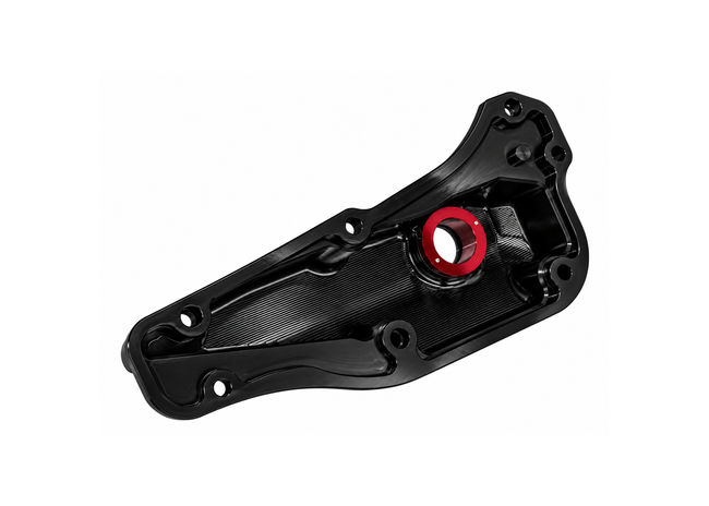 Oil Pan JS Manuf CNC Red | Vespa GTS Super i.e. 125ccm/GTS/GTS Super/GTV 300cc HPE JS Manuf  Falan Parts