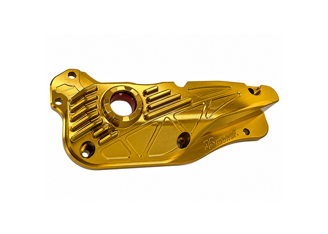 Oil Pan JS Manuf CNC Gold | Vespa GTS Super i.e. 125ccm/GTS/GTS Super/GTV 300cc HPE JS Manuf  Falan Parts