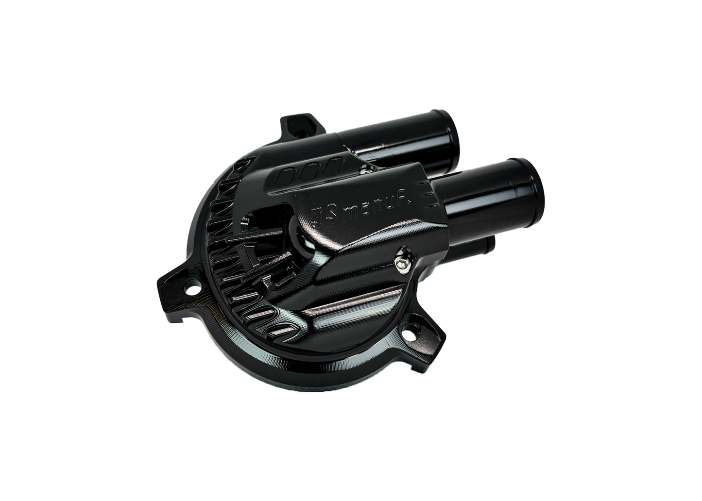Cover Water Pump CNC JS Manuf Black | Vespa GTS/GTS Super/GTV/GT 60/GT/GT L 125-310cc 4T LC  PIAGGIO LEADER/QUASAR 125-310cc 4T LC JS Manuf  Falan Parts