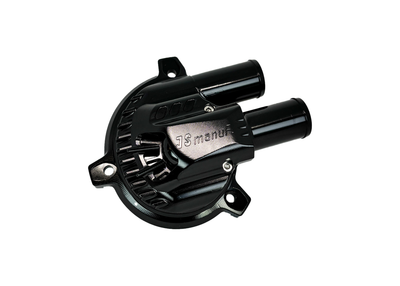 Cover Water Pump CNC JS Manuf Black | Vespa GTS/GTS Super/GTV/GT 60/GT/GT L 125-310cc 4T LC  PIAGGIO LEADER/QUASAR 125-310cc 4T LC JS Manuf  Falan Parts