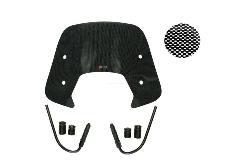 Wind Shield Carbon Fiber Low | Vespa Sprint 50-150cc FP Parts  Falan Parts
