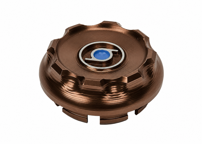 Hub Nut Cover 1O1 Factory Copper | Vespa ET2/ET4/LX/LXV/S/Primavera/Sprint/GTS/GTS Super/GTV/GT 60/GT/GT L 50-310cc 2T/4T 1O1 Factory  Falan Parts