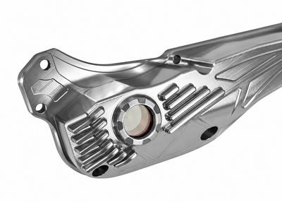 Oil Pan JS Manuf CNC Silver | Vespa GTS Super i.e. 125ccm/GTS/GTS Super/GTV 300cc HPE JS Manuf  Falan Parts