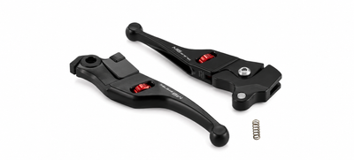 Sport Lever Set Brake MG Biketec Black / Red | Vespa Primavera/Sprint 50-150cc 4T (`24-25) Euro5+ MG Biketec  Falan Parts