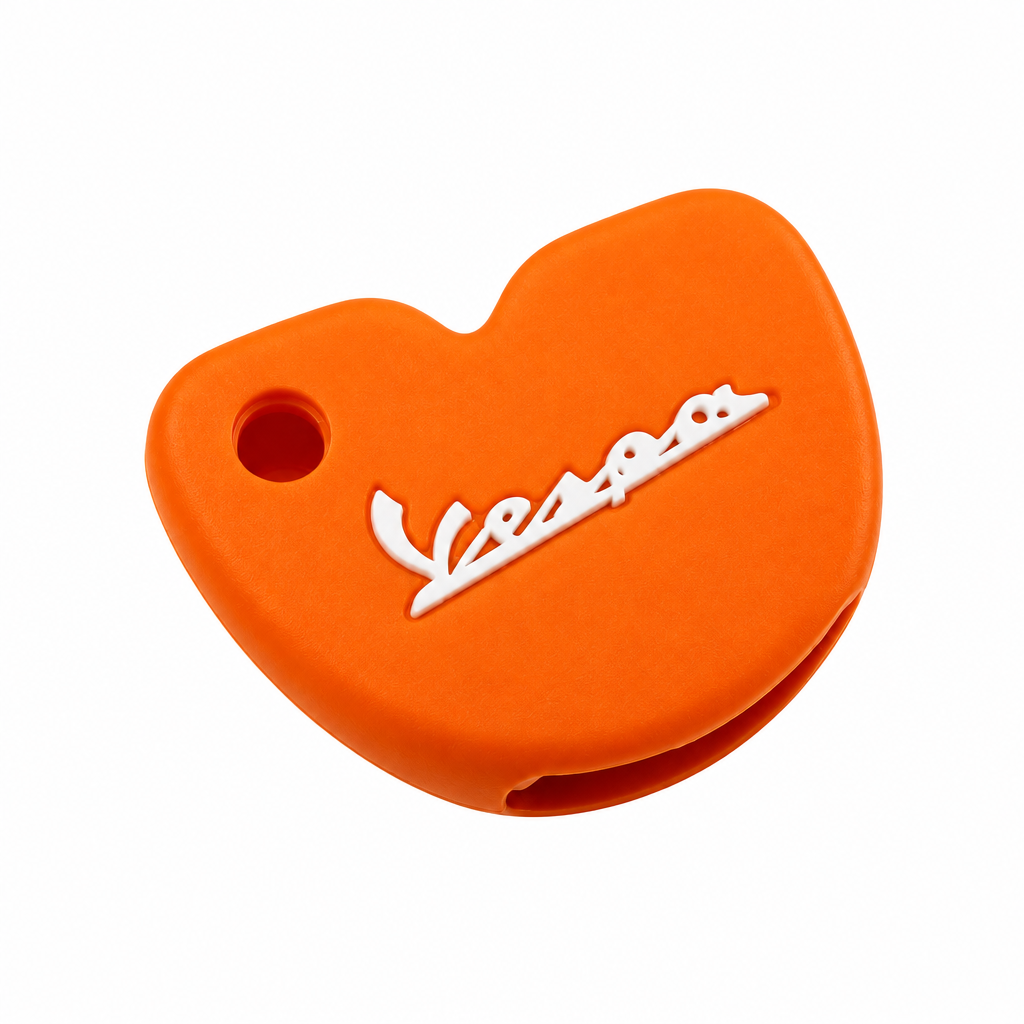 Key Cover Silicone Orange/White | Vespa Models FP Parts  Falan Parts