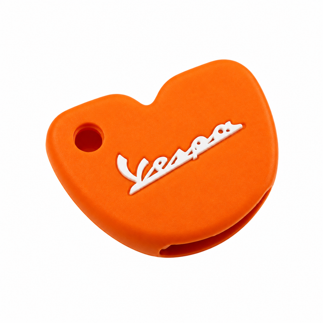 Key Cover Silicone Orange/White | Vespa Models FP Parts  Falan Parts