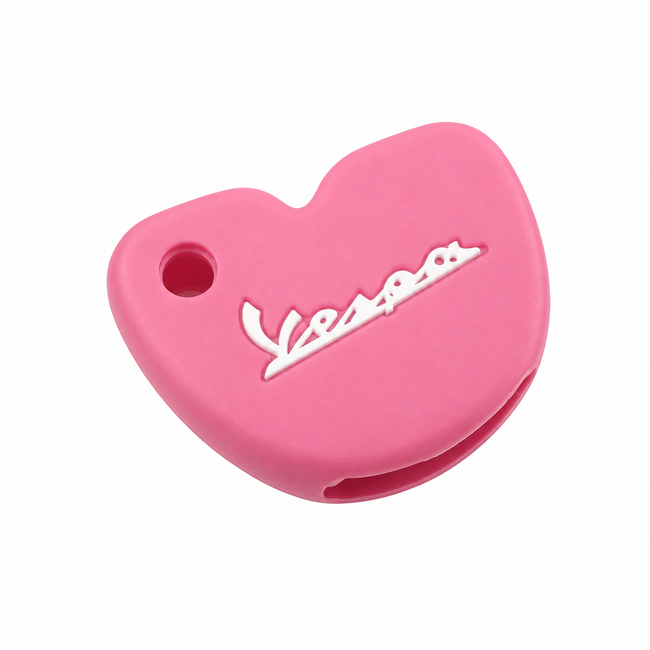 Key Cover Silicone Pink/White | Vespa Models FP Parts  Falan Parts