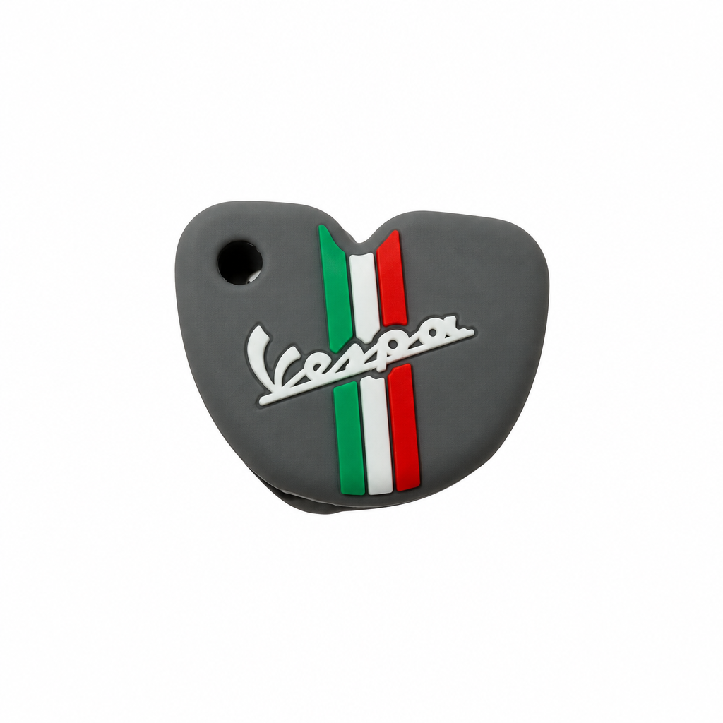Key Cover Silicone Tricolore Grey/White | Vespa Models FP Parts  Falan Parts