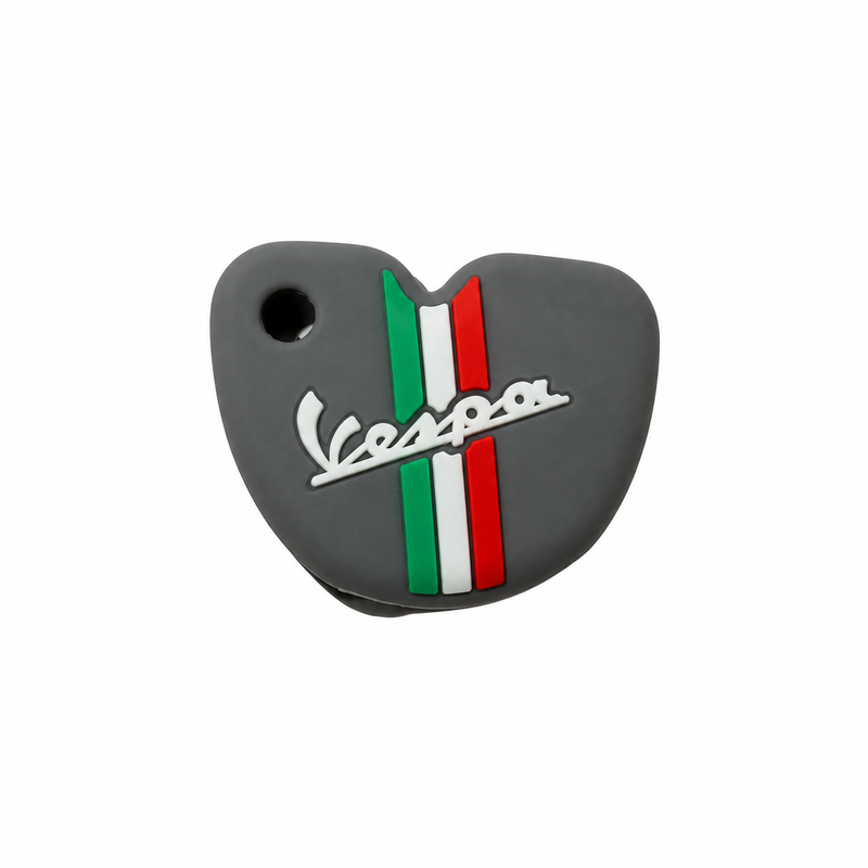 Key Cover Silicone Tricolore Grey/White | Vespa Models FP Parts  Falan Parts