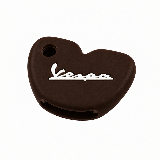Key Cover Silicone Brown/White | Vespa Models FP Parts  Falan Parts