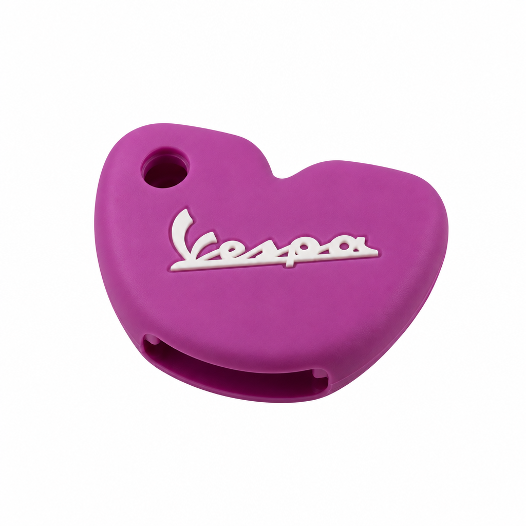 Key Cover Silicone Dark Pink/White | Vespa Models FP Parts  Falan Parts