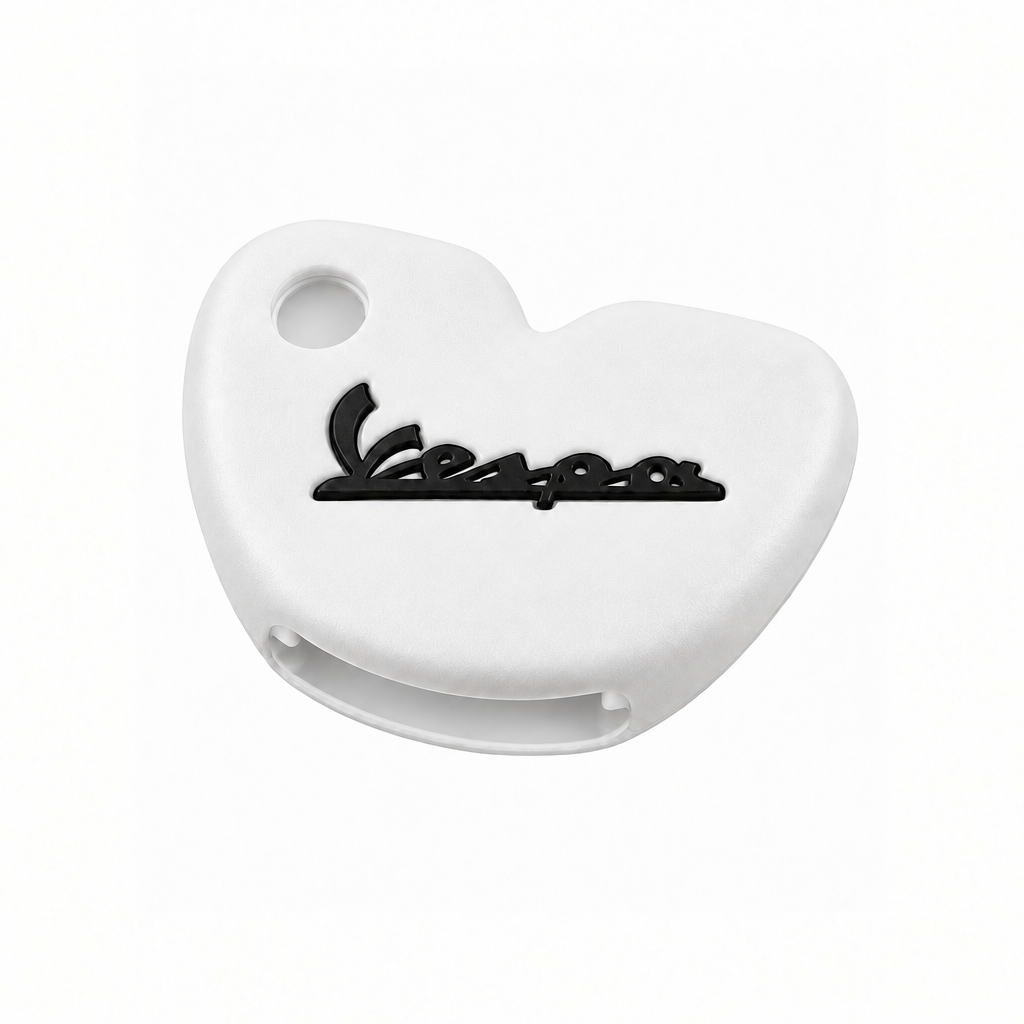 Key Cover Silicone White/Black | Vespa Models FP Parts  Falan Parts