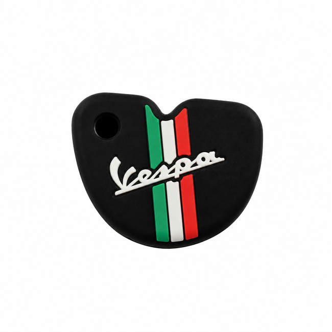 Key Cover Silicone Tricolore Black/White | Vespa Models FP Parts  Falan Parts