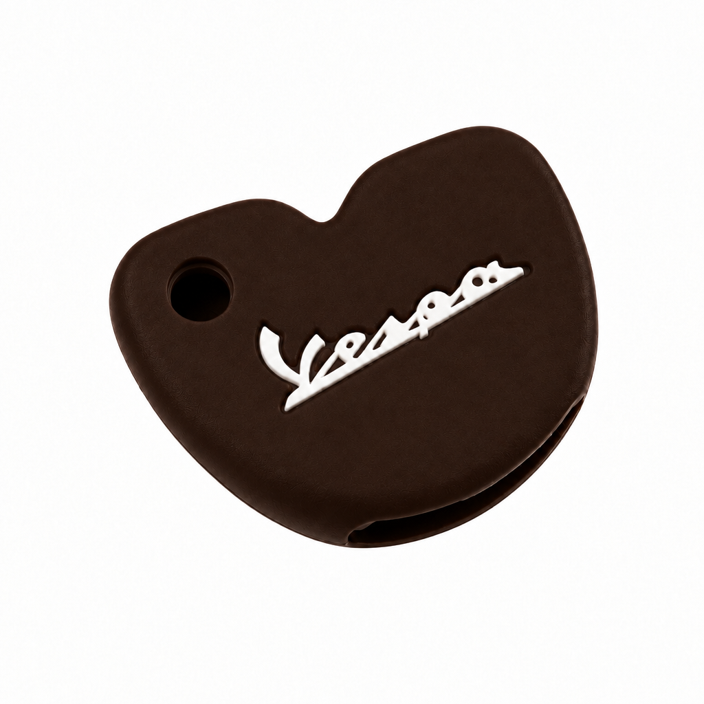 Key Cover Silicone Brown/White | Vespa Models FP Parts  Falan Parts