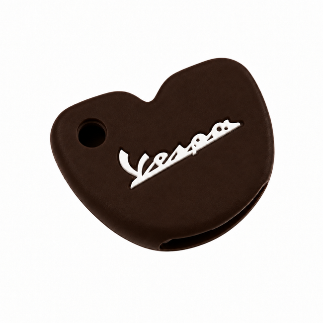 Key Cover Silicone Brown/White | Vespa Models FP Parts  Falan Parts