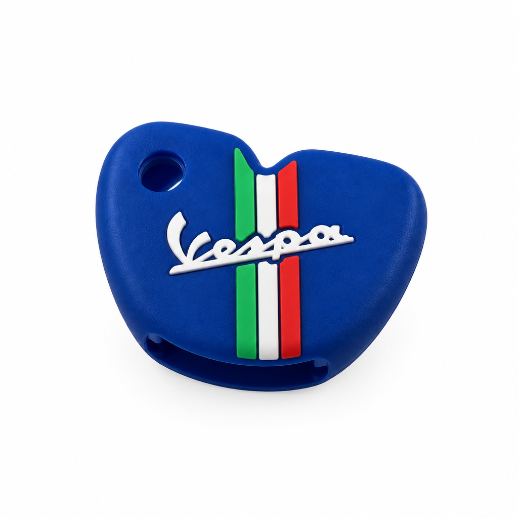 Key Cover Silicone Tricolore Blue/White | Vespa Models FP Parts  Falan Parts