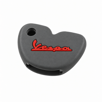 Key Cover Silicone Grey/Red | Vespa Models FP Parts  Falan Parts