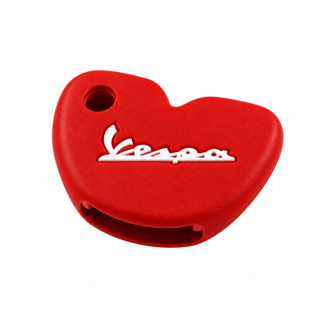 Key Cover Silicone Red/White | Vespa Models FP Parts  Falan Parts