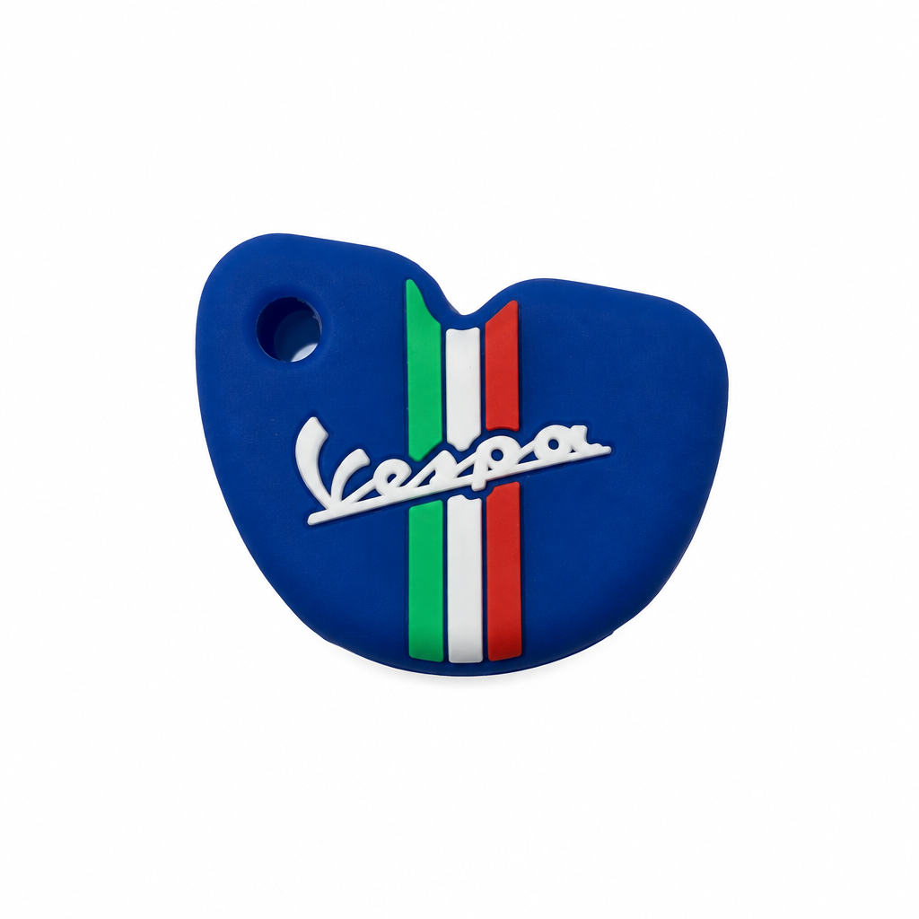 Key Cover Silicone Tricolore Blue/White | Vespa Models FP Parts  Falan Parts