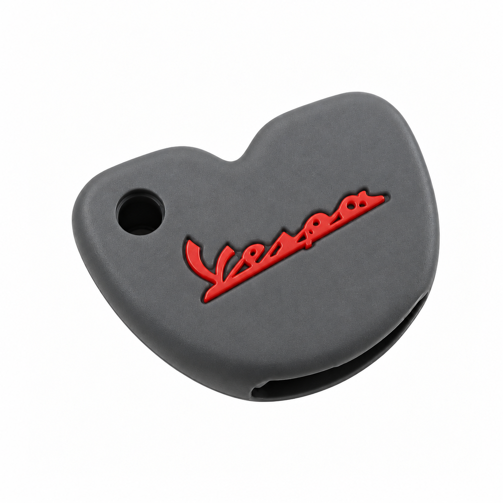 Key Cover Silicone Grey/Red | Vespa Models FP Parts  Falan Parts