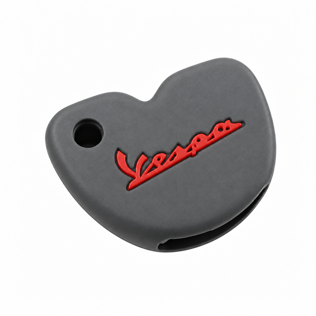 Key Cover Silicone Grey/Red | Vespa Models FP Parts  Falan Parts