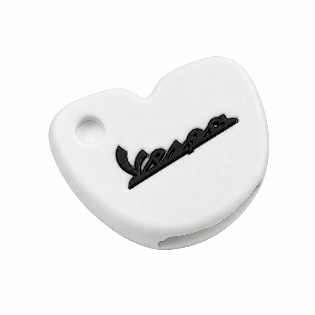 Key Cover Silicone White/Black | Vespa Models FP Parts  Falan Parts
