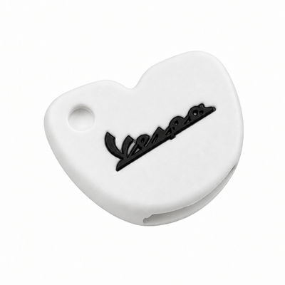 Key Cover Silicone White/Black | Vespa Models FP Parts  Falan Parts