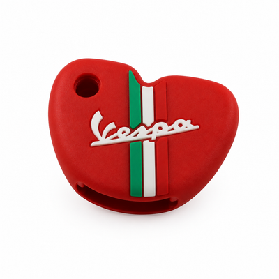 Key Cover Silicone Tricolore Red/White | Vespa Models FP Parts  Falan Parts