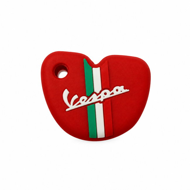 Key Cover Silicone Tricolore Red/White | Vespa Models FP Parts  Falan Parts