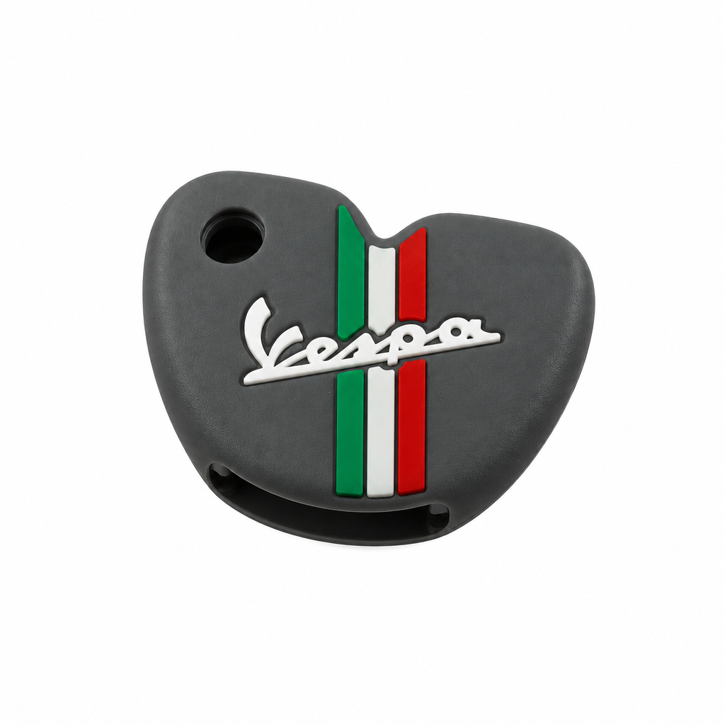 Key Cover Silicone Tricolore Grey/White | Vespa Models FP Parts  Falan Parts