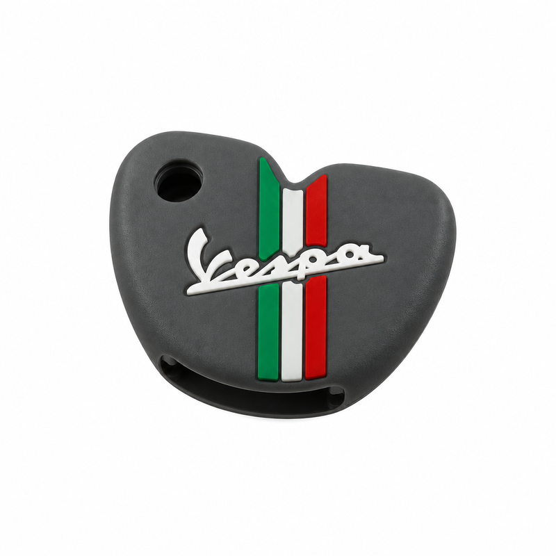 Key Cover Silicone Tricolore Grey/White | Vespa Models FP Parts  Falan Parts