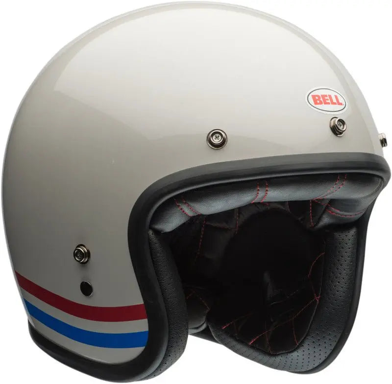 BELL カスタム 500 DLX ヘルメット |ストライプパールホワイト – Falan