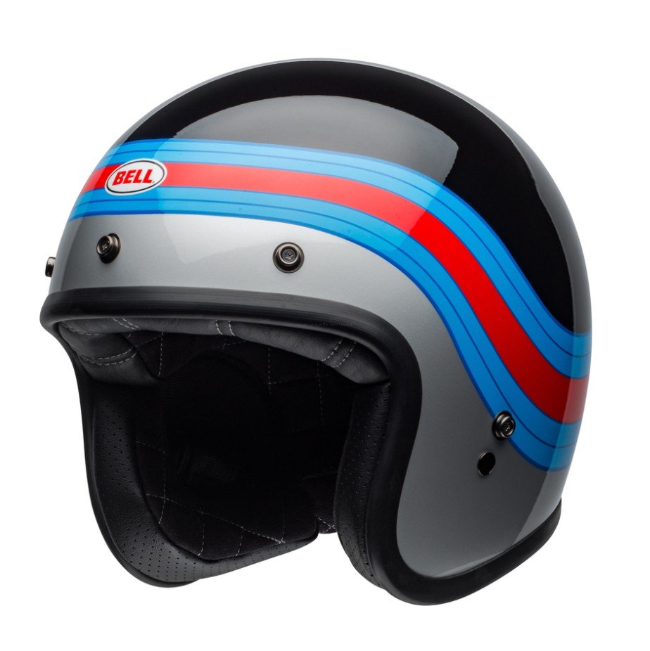 BELL カスタム 500 DLX ヘルメット パルス グロス ブラック/ブルー