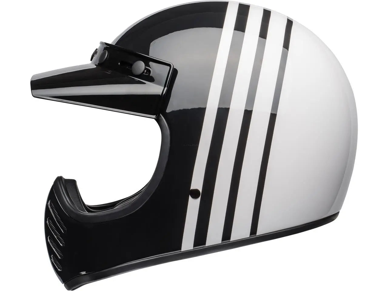 BELL Moto-3 Helmet Reverb Gloss White/Black – Falan Parts