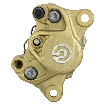 Brake Calliper BREMBO Gold Front + Zelioni Adapter Silver | Vespa SXL/LX/LXV/S 50-150 Brembo 225.34 Falan Parts