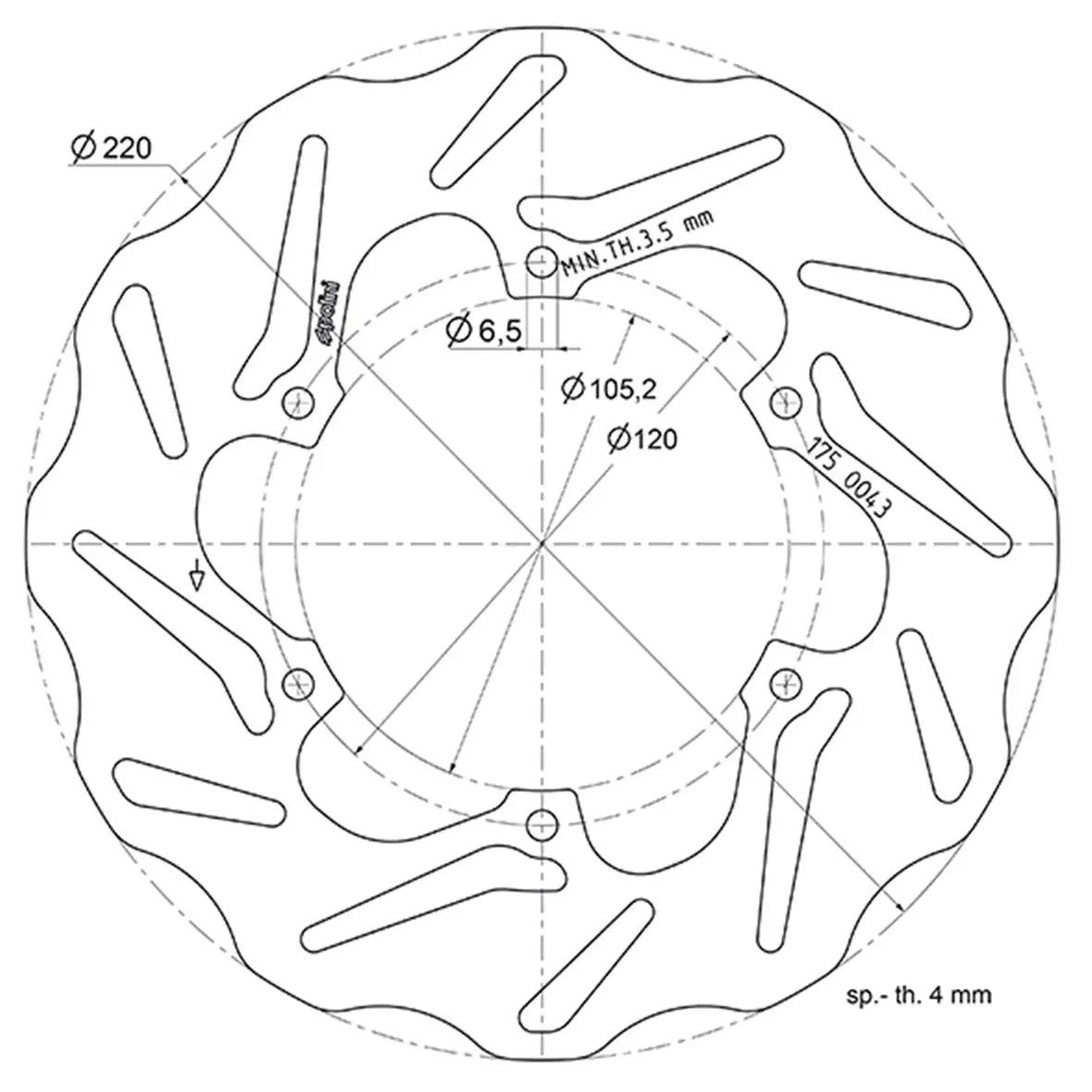 Brake Disc POLINI | Vespa GTS/GTS Super/GTV/GT 60/GT/GT L 125